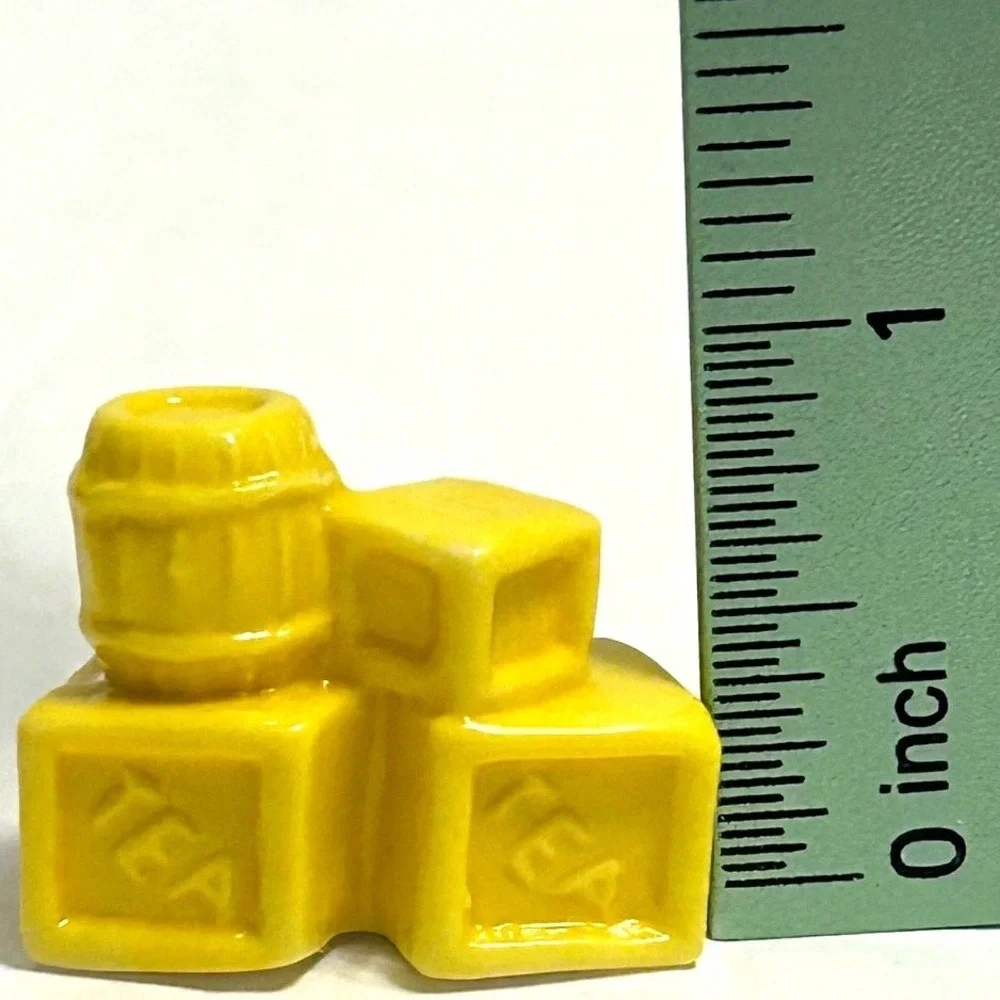 Wade‎ Whimsies American Heritage Series Tea Crates Yellow Red Rose Tea 2016